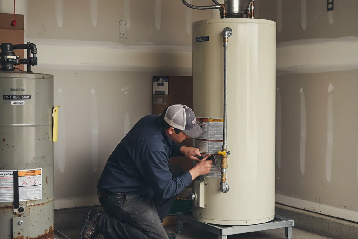 Water heater and shutoff valve replacement in Sweetwater